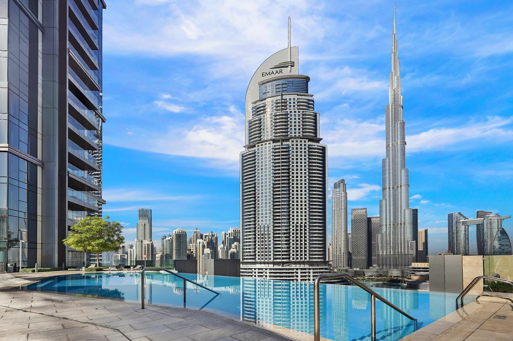 First Class 2Br With Full Burj Khalifa And Fountain View 두바이 외부 사진
