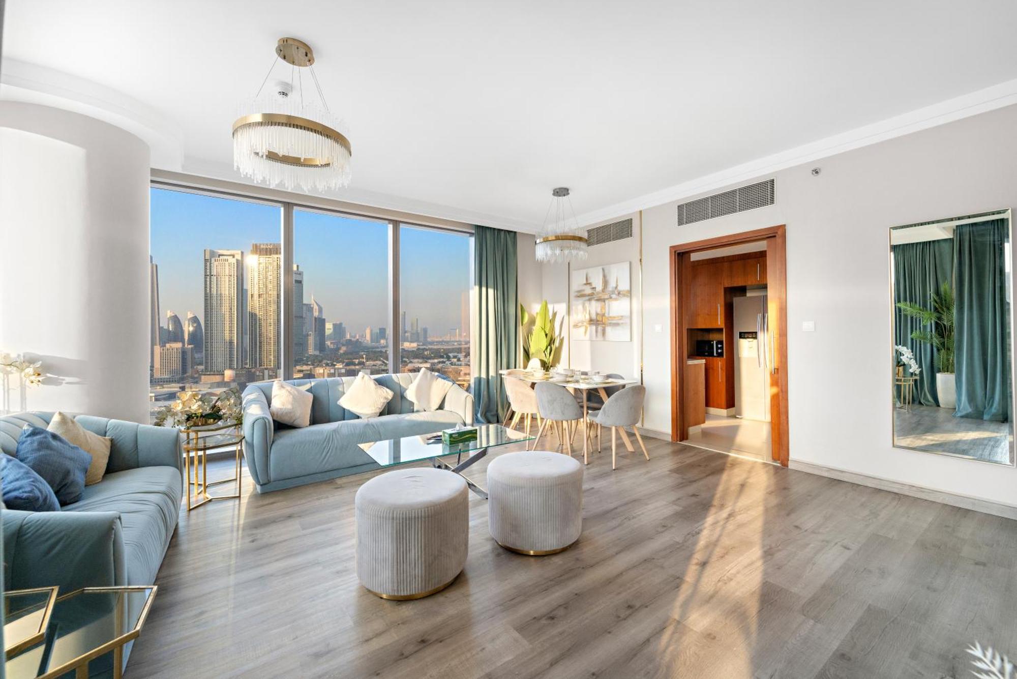 First Class 2Br With Full Burj Khalifa And Fountain View 두바이 외부 사진